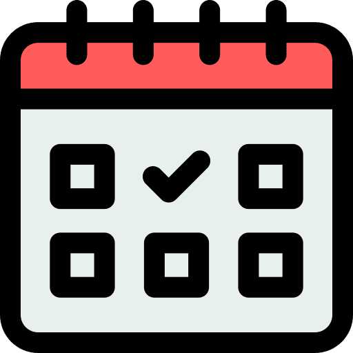 A calendar with one date marked with a check.